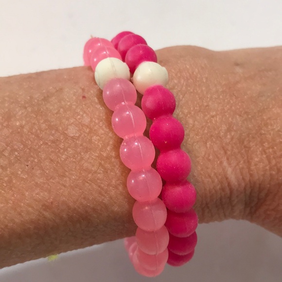 2 Pink Breast Cancer Support Lokai Bracelets - Light Pink & Deep Pink OSFM NWOT - Picture 3 of 7